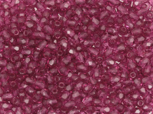 Czech Fire-Polish Bead 3mm Amaranth (50pc Strand) by Starman Czech Fire-Polish Bead 3mm Amaranth (50pc Strand) by Starman