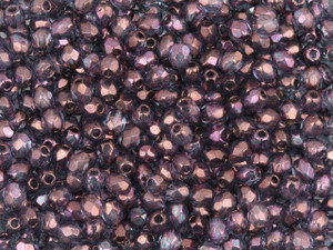 Czech Fire-Polish Bead 3mm Amethyst Luster (50pc Strand) by Starman Czech Fire-Polish Bead 3mm Amethyst Luster (50pc Strand) by Starman
