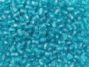 Czech Fire-Polish Bead 3mm Bondi Blue (50pc Strand) by Starman Czech Fire-Polish Bead 3mm Bondi Blue (50pc Strand) by Starman