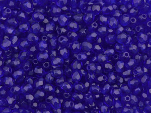 Czech Fire-Polish Bead 3mm Cobalt (50pc Strand) by Starman Czech Fire-Polish Bead 3mm Cobalt (50pc Strand) by Starman