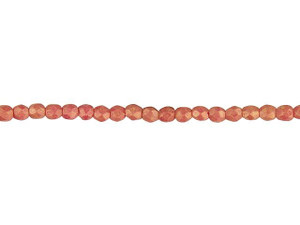 Czech Fire-Polish Bead 3mm ColorTrends Pacifica Strawberry (50pc Strand) by Starman Czech Fire-Polish Bead 3mm ColorTrends Pacifica Strawberry (50pc Strand) by Starman