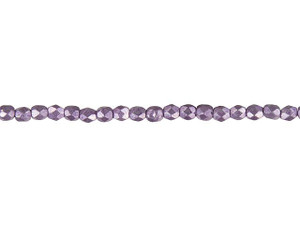 Czech Fire-Polish Bead 3mm ColorTrends Saturated Metallic Ballet Slipper (50pc Strand) by Starman Czech Fire-Polish Bead 3mm ColorTrends Saturated Metallic Ballet Slipper (50pc Strand) by Starman