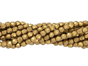 Czech Fire-Polish Bead 3mm ColorTrends Saturated Metallic Ceylon Yellow (50pc Strand) by Starman Czech Fire-Polish Bead 3mm ColorTrends Saturated Metallic Ceylon Yellow (50pc Strand) by Starman