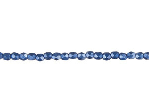 Czech Fire-Polish Bead 3mm ColorTrends Saturated Metallic Navy Peony (50pc Strand) by Starman Czech Fire-Polish Bead 3mm ColorTrends Saturated Metallic Navy Peony (50pc Strand) by Starman
