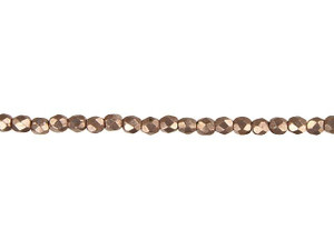 Czech Fire-Polish Bead 3mm ColorTrends Saturated Metallic Pale Dogwood (50pc Strand) by Starman Czech Fire-Polish Bead 3mm ColorTrends Saturated Metallic Pale Dogwood (50pc Strand) by Starman