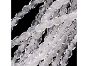 Czech Fire-Polish Bead 3mm Crystal (50pc Strand) by Starman Czech Fire-Polish Bead 3mm Crystal (50pc Strand) by Starman