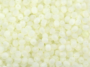 Czech Fire-Polish Bead 3mm Jonquil Opal (50pc Strand) by Starman Czech Fire-Polish Bead 3mm Jonquil Opal (50pc Strand) by Starman
