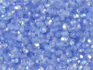 Czech Fire-Polish Bead 3mm Light Sapphire AB (50pc Pack) by Starman Czech Fire-Polish Bead 3mm Light Sapphire AB (50pc Pack) by Starman