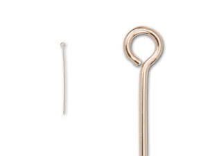 14K/20 Rose Gold-Filled 1.5-Inch Eye Pin 24 Gauge 14K/20 Rose Gold-Filled 1.5-Inch Eye Pin 24 Gauge