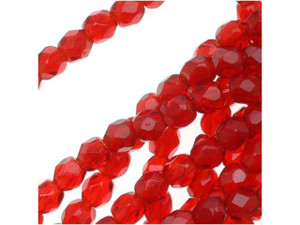 Czech Fire-Polish Bead 3mm Siam (50pc Strand) by Starman Czech Fire-Polish Bead 3mm Siam (50pc Strand) by Starman