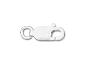Sterling Silver 10 x 4mm Lobster Clasp with Open Jump Ring Sterling Silver 10 x 4mm Lobster Clasp with Open Jump Ring