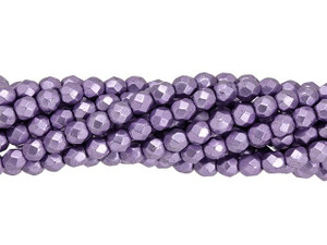 Czech Fire-Polish Bead 4mm ColorTrends Saturated Metallic Crocus Petal (50pc Strand) by Starman Czech Fire-Polish Bead 4mm ColorTrends Saturated Metallic Crocus Petal (50pc Strand) by Starman