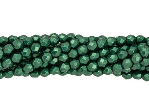 Czech Fire-Polish Bead 4mm ColorTrends Saturated Metallic Martini Olive (50pc Strand) by Starman Czech Fire-Polish Bead 4mm ColorTrends Saturated Metallic Martini Olive (50pc Strand) by Starman