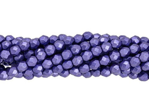 Czech Fire-Polish Bead 4mm ColorTrends Saturated Metallic Ultra Violet (50pc Strand) by Starman Czech Fire-Polish Bead 4mm ColorTrends Saturated Metallic Ultra Violet (50pc Strand) by Starman