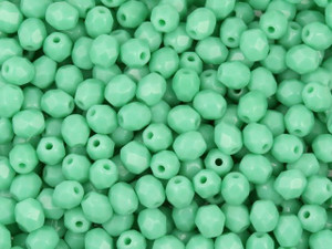 Czech Fire-Polish Bead 4mm Cool Mint Green (50pc strand) by Starman Czech Fire-Polish Bead 4mm Cool Mint Green (50pc strand) by Starman