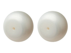 Natural Freshwater Pearl Beads – Half Drilled White Round Loose For DIY Jewelry