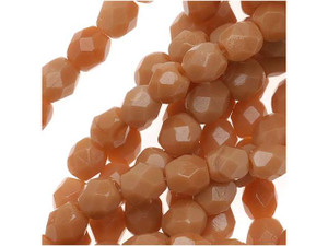 Czech Fire-Polish Bead 4mm Flame Opal (50pc strand) by Starman Czech Fire-Polish Bead 4mm Flame Opal (50pc strand) by Starman