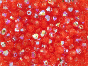 Czech Fire-Polish Bead 4mm Hyacinth AB (50pc Strand) by Starman Czech Fire-Polish Bead 4mm Hyacinth AB (50pc Strand) by Starman