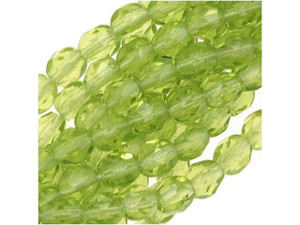 Czech Fire-Polish Bead 4mm Lime Green (50pc strand) by Starman Czech Fire-Polish Bead 4mm Lime Green (50pc strand) by Starman