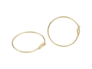 Gold-Filled 14K/20 20mm Sparkle Wire Beading Hoop (1 Pair) Gold-Filled 14K/20 20mm Sparkle Wire Beading Hoop (1 Pair)