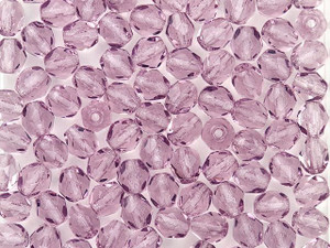 Czech Fire-Polish Bead 4mm Orchid (50pc strand) by Starman Czech Fire-Polish Bead 4mm Orchid (50pc strand) by Starman