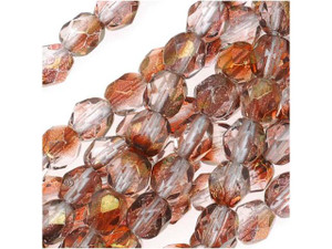 Czech Fire-Polish Bead 4mm Pale Pink Luster (50pc strand) by Starman Czech Fire-Polish Bead 4mm Pale Pink Luster (50pc strand) by Starman