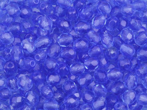Czech Fire-Polish Bead 4mm Sapphire (50pc strand) by Starman Czech Fire-Polish Bead 4mm Sapphire (50pc strand) by Starman