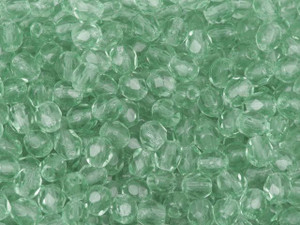 Czech Fire-Polish Bead 4mm Sea Green (50pc strand) by Starman Czech Fire-Polish Bead 4mm Sea Green (50pc strand) by Starman