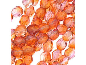 Czech Fire-Polish Bead 4mm Sunset (50pc strand) by Starman