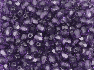 Czech Fire-Polish Bead 4mm Tanzanite (50pc strand) by Starman