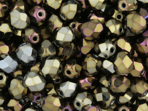 Czech Fire-Polish Bead 6mm Brown Iris (25pc Strand) by Starman Czech Fire-Polish Bead 6mm Brown Iris (25pc Strand) by Starman