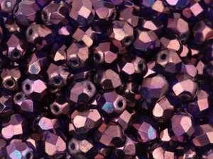 Czech Fire-Polish Bead 6mm Cobalt Vega (25pc Strand) by Starman Czech Fire-Polish Bead 6mm Cobalt Vega (25pc Strand) by Starman