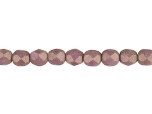 Czech Fire-Polish Bead 6mm ColorTrends Pacifica Fig (25pc Strand) by Starman Czech Fire-Polish Bead 6mm ColorTrends Pacifica Fig (25pc Strand) by Starman