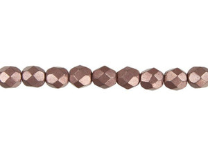 Czech Fire-Polish Bead 6mm ColorTrends Saturated Metallic Butterum (25pc Strand) by Starman Czech Fire-Polish Bead 6mm ColorTrends Saturated Metallic Butterum (25pc Strand) by Starman
