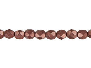Czech Fire-Polish Bead 6mm ColorTrends Saturated Metallic Grenadine (25pc Strand) by Starman Czech Fire-Polish Bead 6mm ColorTrends Saturated Metallic Grenadine (25pc Strand) by Starman