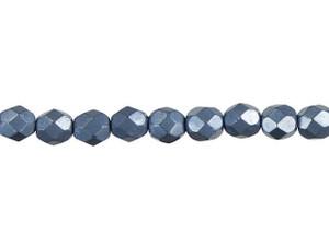 Czech Fire-Polish Bead 6mm ColorTrends Saturated Metallic Neutral Gray (25pc Strand) by Starman Czech Fire-Polish Bead 6mm ColorTrends Saturated Metallic Neutral Gray (25pc Strand) by Starman