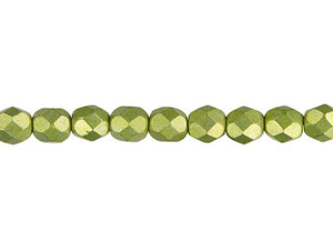 Czech Fire-Polish Bead 6mm ColorTrends Saturated Metallic Primrose Yellow (25pc Strand) by Starman Czech Fire-Polish Bead 6mm ColorTrends Saturated Metallic Primrose Yellow (25pc Strand) by Starman