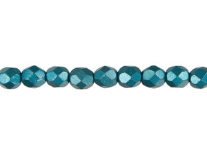 Czech Fire-Polish Bead 6mm ColorTrends Saturated Metallic Shaded Spruce (25pc Strand) by Starman Czech Fire-Polish Bead 6mm ColorTrends Saturated Metallic Shaded Spruce (25pc Strand) by Starman