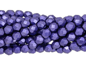 Czech Fire-Polish Bead 6mm ColorTrends Saturated Metallic Ultra Violet (25pc Strand) by Starman Czech Fire-Polish Bead 6mm ColorTrends Saturated Metallic Ultra Violet (25pc Strand) by Starman