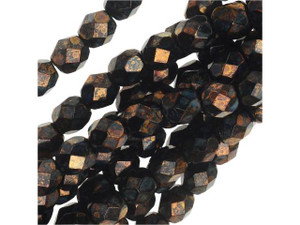 Czech Fire-Polish Bead 6mm Golden Topaz Metallic (25pc Strand) by Starman Czech Fire-Polish Bead 6mm Golden Topaz Metallic (25pc Strand) by Starman
