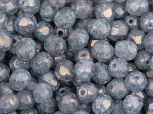 Czech Fire-Polish Bead 6mm Stone Amethyst Luster (25pc Strand) by Starman Czech Fire-Polish Bead 6mm Stone Amethyst Luster (25pc Strand) by Starman