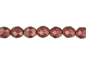 Czech Fire-Polish Bead 8mm ColorTrends Saturated Metallic Grenadine (25pc Strand) by Starman Czech Fire-Polish Bead 8mm ColorTrends Saturated Metallic Grenadine (25pc Strand) by Starman