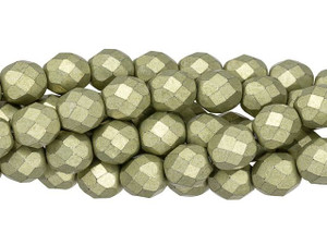 Czech Fire-Polish Bead 8mm ColorTrends Saturated Metallic Limelight (25pc Strand) by Starman Czech Fire-Polish Bead 8mm ColorTrends Saturated Metallic Limelight (25pc Strand) by Starman