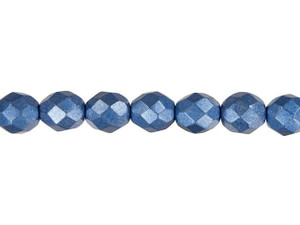 Czech Fire-Polish Bead 8mm ColorTrends Saturated Metallic Navy Peony (25pc Strand) by Starman Czech Fire-Polish Bead 8mm ColorTrends Saturated Metallic Navy Peony (25pc Strand) by Starman