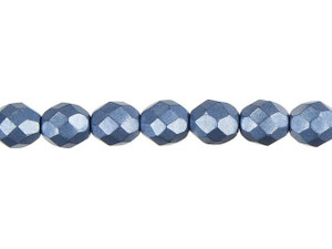 Czech Fire-Polish Bead 8mm ColorTrends Saturated Metallic Neutral Gray (25pc Strand) by Starman Czech Fire-Polish Bead 8mm ColorTrends Saturated Metallic Neutral Gray (25pc Strand) by Starman