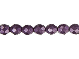 Czech Fire-Polish Bead 8mm ColorTrends Saturated Metallic Tawny Port (25pc Strand) by Starman Czech Fire-Polish Bead 8mm ColorTrends Saturated Metallic Tawny Port (25pc Strand) by Starman