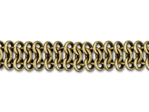 11mm Antique Brass-Plated Chain Maille Chain by the Foot 11mm Antique Brass-Plated Chain Maille Chain by the Foot