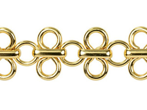 11mm Gold-Plated Brass Lacy Loop Chain by the Foot 11mm Gold-Plated Brass Lacy Loop Chain by the Foot