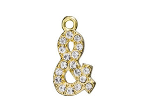 Gold Finish Pendant with Ring - And Sign (12.5mm) Gold Finish Pendant with Ring - And Sign (12.5mm)