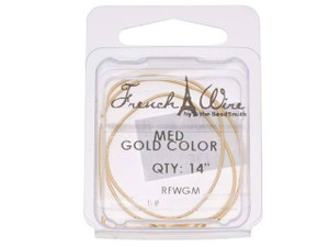 Gold Medium French Wire - For use with .9mm Thread and Finer